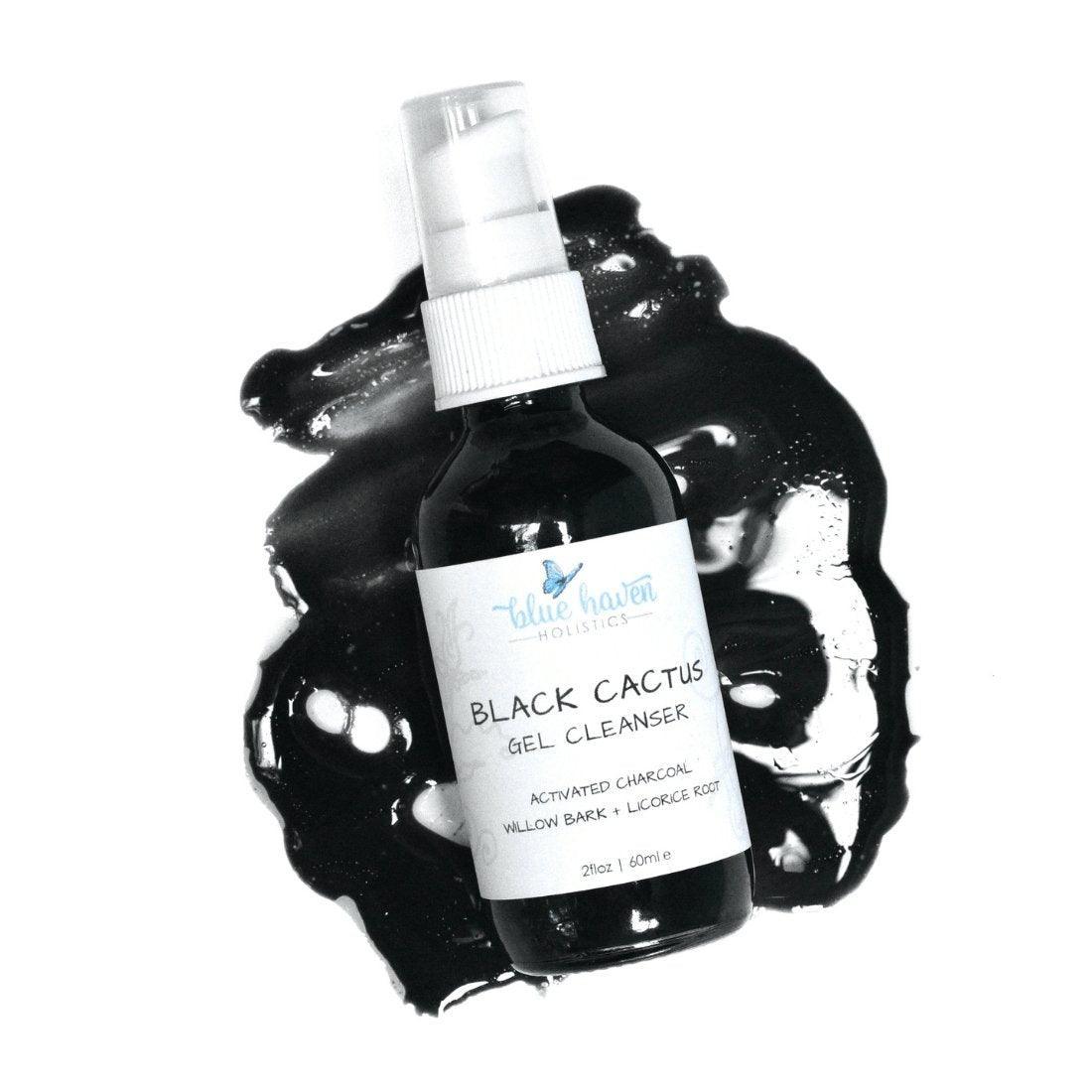 Black Cactus Charcoal Gel Face Cleanser - Blue Haven Holistics