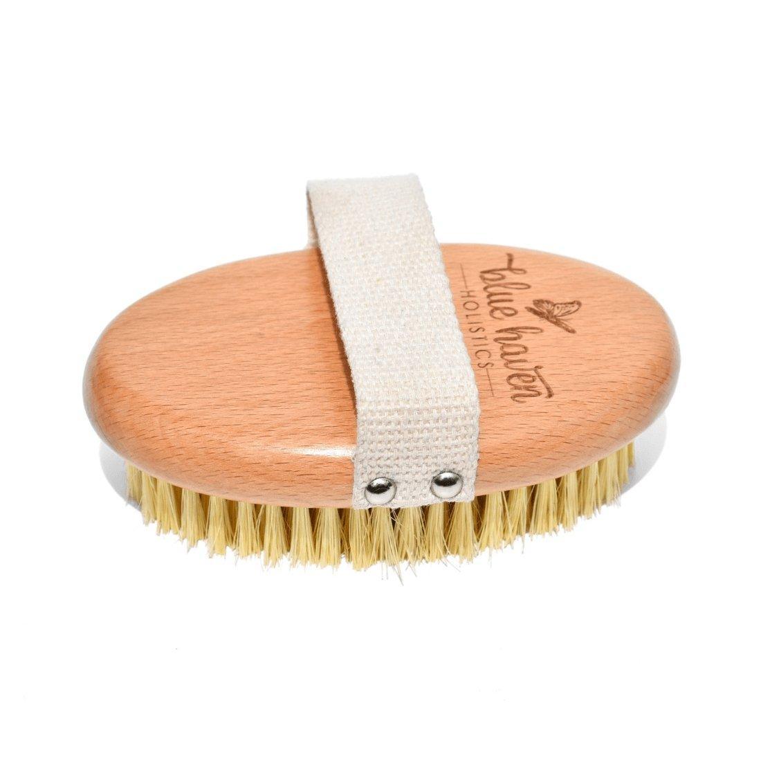 Natural Wood Dry Body Brush - Blue Haven Holistics