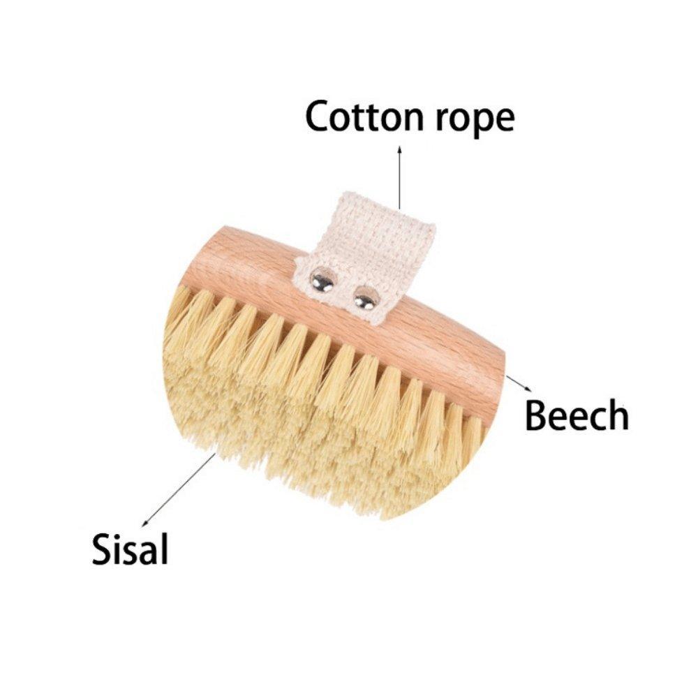 Natural Wood Dry Body Brush - Blue Haven Holistics